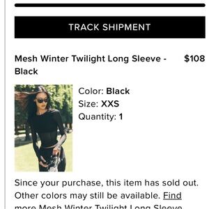 ALO Yoga Black Mesh Long Sleeve Top